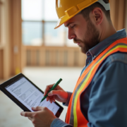 Digitaler Stundenzettel auf der Baustelle