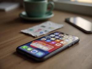 Smartphone mit Benachrichtigungen