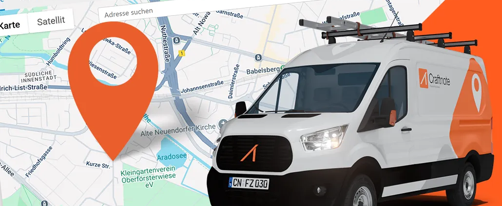 GPS Fahrzeug Tracking mit Craftnote